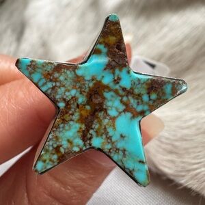 Kingman Turquoise Star Ring